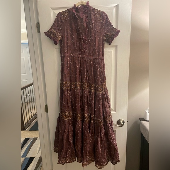 Free People Rare Feelings Maxi Dress | Purple Combo | Size XS | Boho Cottagecore - Picture 7 of 13